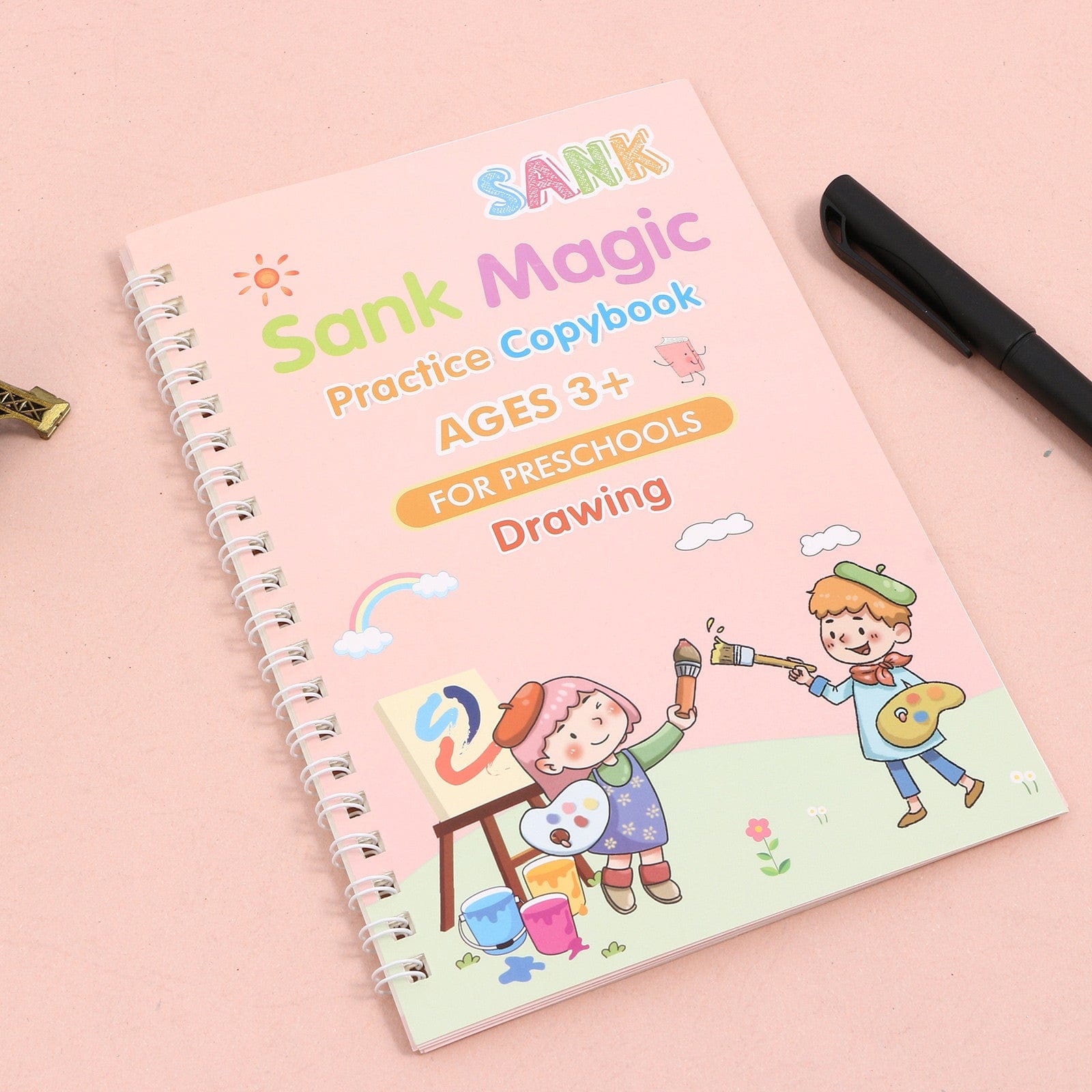 Writiox™ | Handwriting Practice Letters ABC Tracing Sheets kindergarten Writiox™ Magic Practice Copybook (4 BOOKS,1 PEN,1 GRIP,10 REFILL) Zaavio.co®