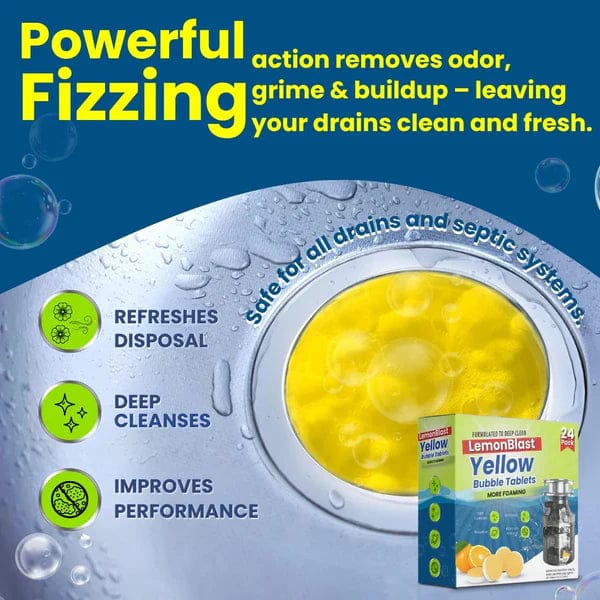 Yellow Bubble Tablets | 🔥 Flat 50% OFF Saving 🔥 (24pc) | BUY 1 GET 1 FREE Drain Cleaner Tablets Yellow Bubble Tablets | 🔥 Flat 50% OFF Saving 🔥 (24pc) | BUY 1 GET 1 FREE