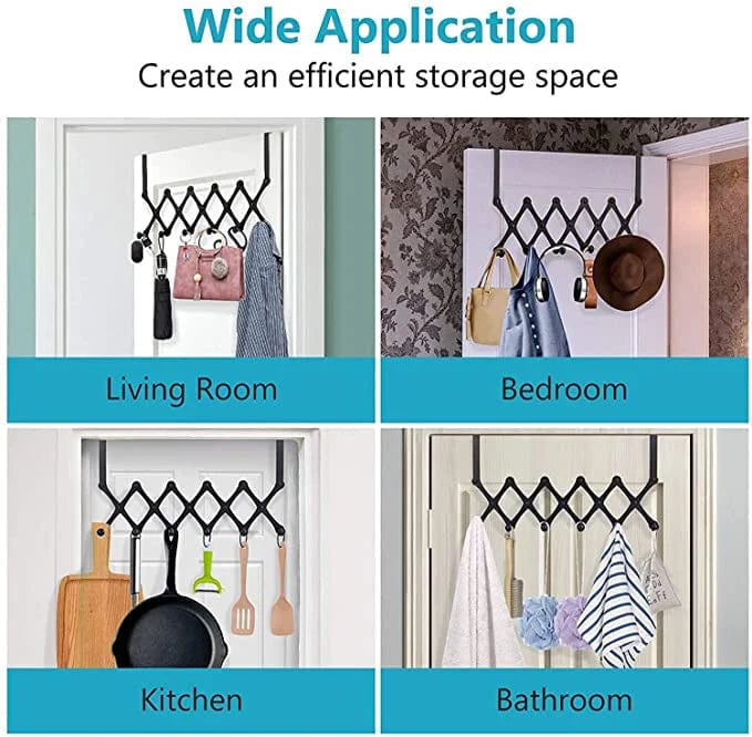 [ 6 Hook ] Stainless Steel Door Hanging Hanger Hook [ 6 Hook ] Stainless Steel Door Hanging Hanger Hook