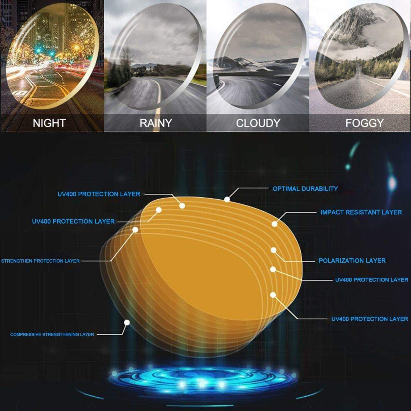 Anti Glare Glasses Night Vision Goggles for Driving Sight Goggles - Night Vision Glasses Night Vision Glasses