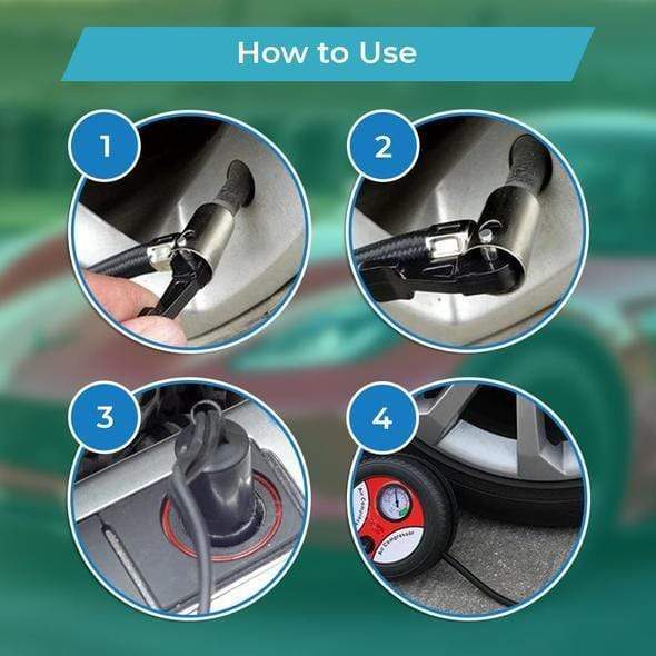 Car Air Pump Tyre Inflator Portable Air Compressure for Bike Cycle - Portable Tire Inflator Portable Tire Inflator