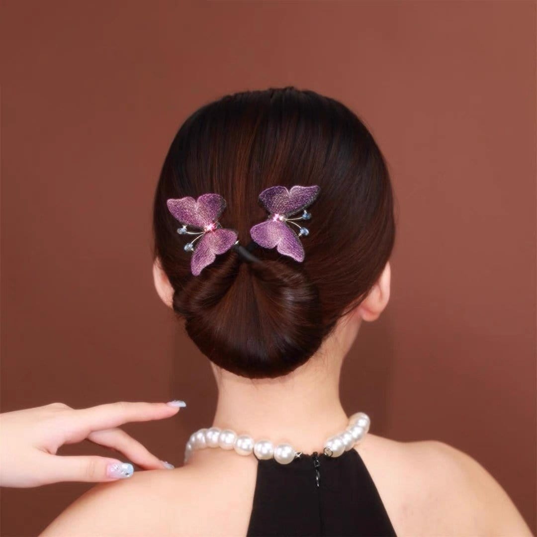 Elegant Lazy Hair Curler Blue Butterfly Ins Style Elegant Lazy Hair Curler