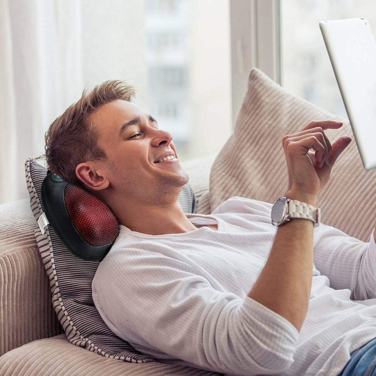Heat Massage Device Neck Massager Pillow Shiatsu Big Size Shiatsu Neck Massager Pillow