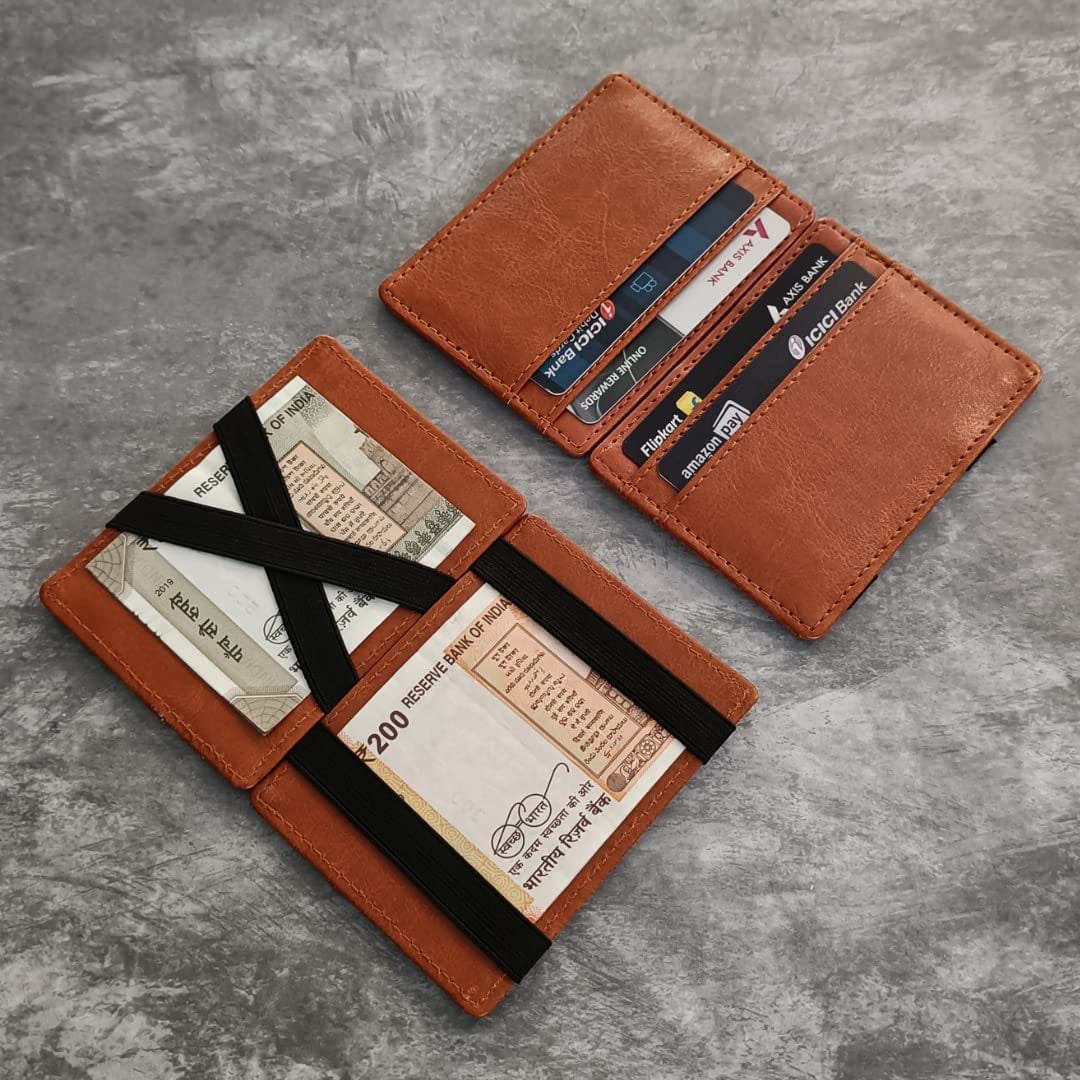 Mens wallet Best Bifold Leather Money Clip Wallets for men - Flipeix™ Brown Flipeix™ Zaavio®