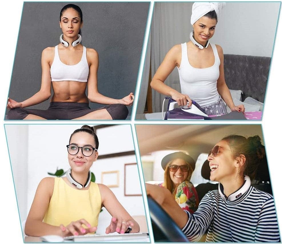 Portable Neck & Shoulder Massager with Heat Cervical Pain Relief Portable Neck & Shoulder Massager