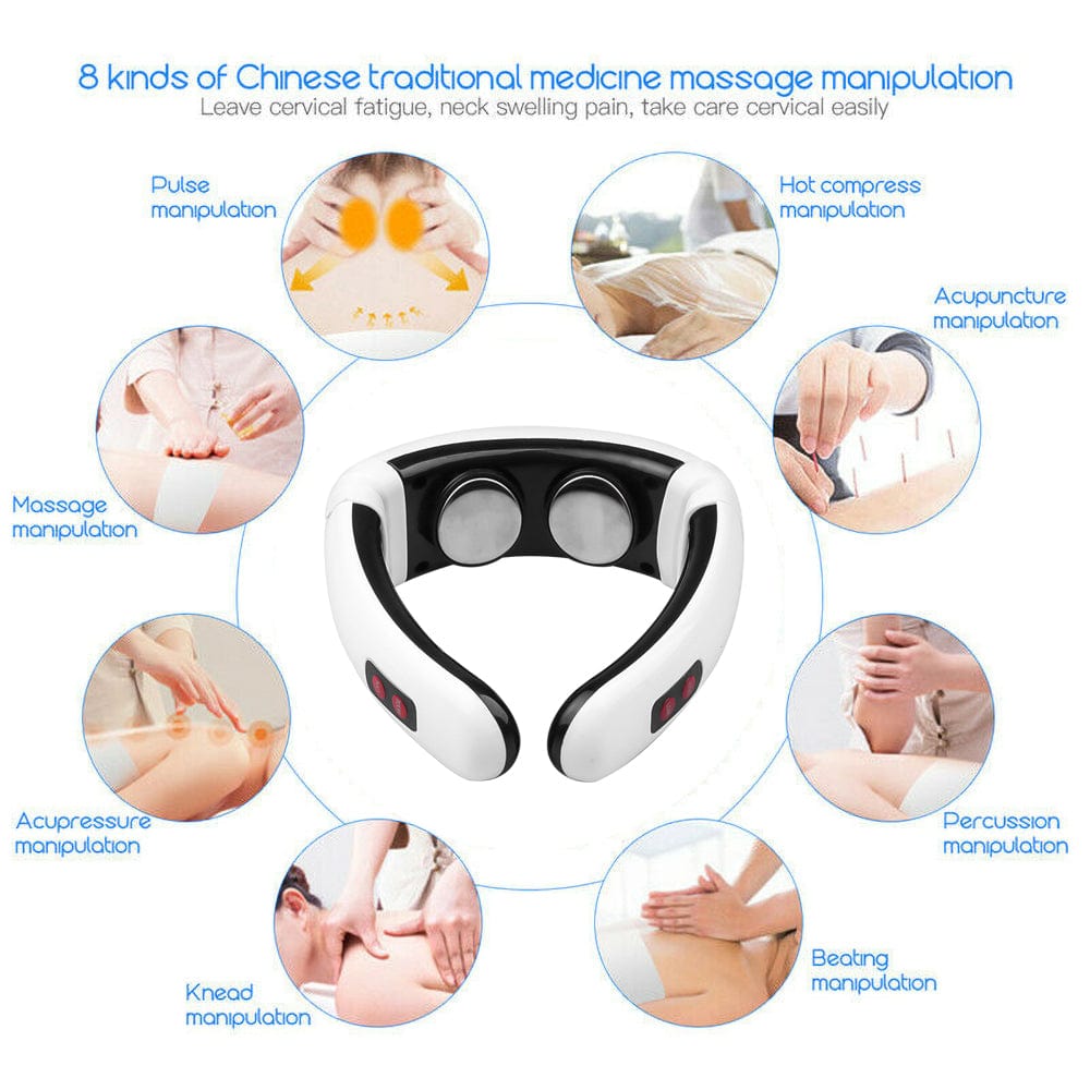 Portable Neck & Shoulder Massager with Heat Cervical Pain Relief Portable Neck & Shoulder Massager